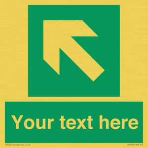 Custom Arrow Top Left Sign